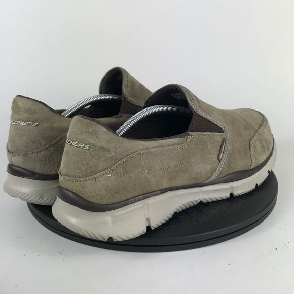 Skechers Equalizer Brown Suede Slip On Comfort Shoes 51502 Men’s Size 13 - Picture 5 of 12